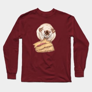 Rat Eating Cake Long Sleeve T-Shirt